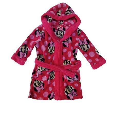 98-104-es pink szivecskés szőrmés köntös - Minnie