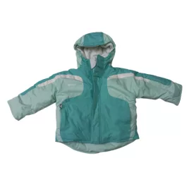   98-as zöld lányka télikabát, sídzseki - Decathlon (enyhén foltos)