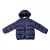 98-as kék szívecskés téli dzseki, kabát - Fox & Bunny - ÚJ