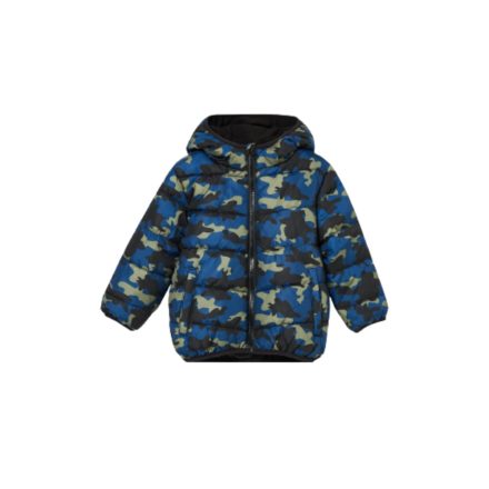 110-es kék terepszínű superlight steppelt dzseki, kabát - Sinsay - ÚJ
