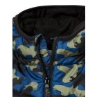 110-es kék terepszínű superlight steppelt dzseki, kabát - Sinsay - ÚJ