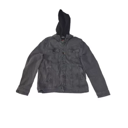 164-es fekete kapucnis farmerdzseki - C&A