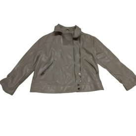 134-es drapp bőr hatású, rövid állású kabát - Zara