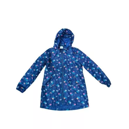 140-es kék virágos átmeneti kabát, széldzseki - H&M