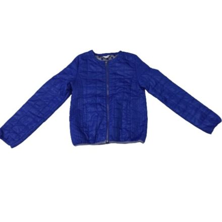 152-es kék steppelt lányka átmeneti kabát - Pepco