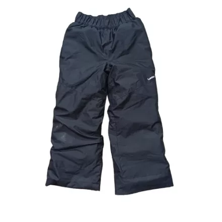 116-os fekete sínadrág, overallalsó - Decathlon (kicsit foltos)