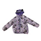 134-es lila mintás téli dzseki, kabát - Minnie egér (kicsit összeállt a bélése)