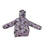 134-es lila mintás téli dzseki, kabát - Minnie egér (kicsit összeállt a bélése)