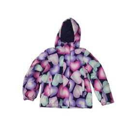 134-es pink-kék mintás téli dzseki, kabát - Sinsay