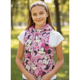 122-es rózsaszín pufimellény - Minnie Egér - ÚJ