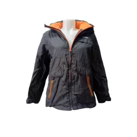   152-158-as fekete-narancssárga télikabát - Wedze, Decathlon