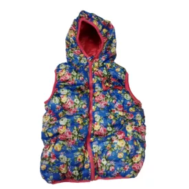   116-os kék alapon virágos szőrme bélésű mellény - Cross Fire - ÚJ