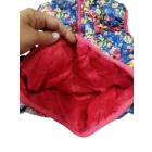 116-os kék alapon virágos szőrme bélésű mellény - Cross Fire - ÚJ