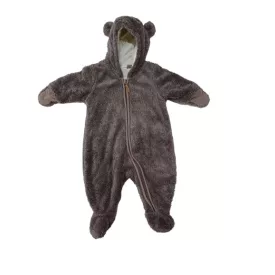 62-68-as barna szőrmés levegőztető overall - H&M