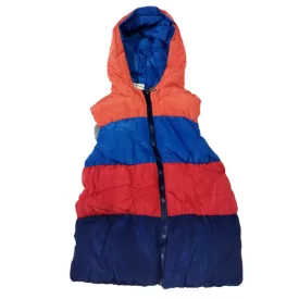   116-os piros-kék csíkos szőrme bélésű mellény - Cross Fire - ÚJ