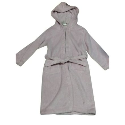 122-128-as rózsaszín szőrmés köntös, fürdőköpeny - H&M (kicsit foltos)