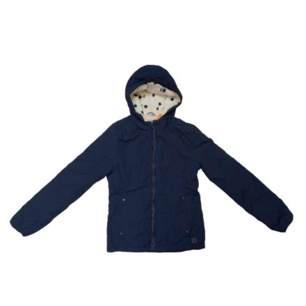 152-es kék lány szőrme bélés kabát - Okaidi