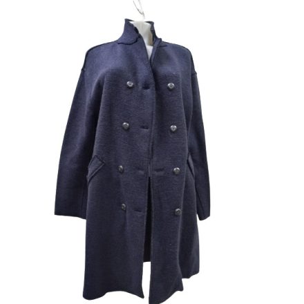 Férfi XL-es kék hurkolt anyagú kötött kabát - Zara