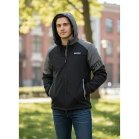   170-es szürke-fekete softshell dzseki, vastagabb átmeneti kabát - Northville