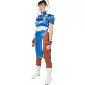   Felnőtt L-es izmosított Chun-Li jelmez - Street Fighter - ÚJ