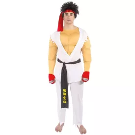 Felnőtt L-es izmosított Ryu jelmez - Street Fighter - ÚJ