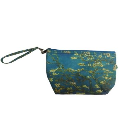 Festményes kozmetikai táska, szütyő, pénztárca, neszesszer - Van Gogh: Mandulavirágok - ÚJ