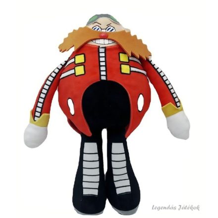 30 cm-es piros ruhás bajszos plüss figura - Dr. Eggman - Sonic - ÚJ