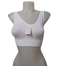 Női S-M-es fehér sportmelltartó - ÚJ