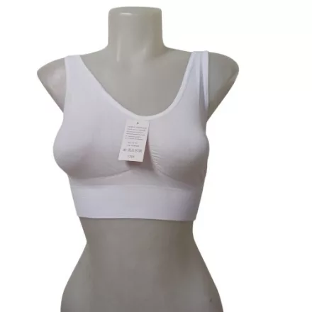 Női S-M-es fehér sportmelltartó - ÚJ