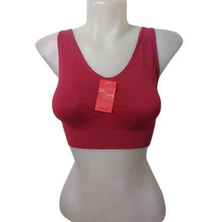 Női L-XL-es bordó sportmelltartó - ÚJ