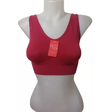 Női S-M-es bordó sportmelltartó - ÚJ