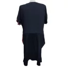 Női 3-4XL-es fekete alapon virágos zsebes ruha, zsákruha - ÚJ