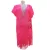 Női uv-pink lyukacsos csipkés felső, blúz, strandruha, köpeny, one size - ÚJ