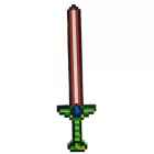 Minecraft ihletésű fényt és hangot adó kard, zöld - ÚJ