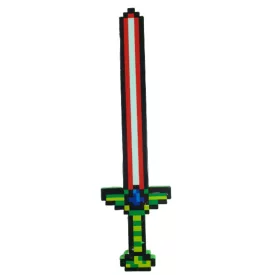   Minecraft ihletésű fényt és hangot adó kard, zöld - ÚJ
