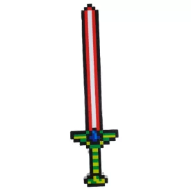   Minecraft ihletésű fényt és hangot adó kard, fehér - ÚJ
