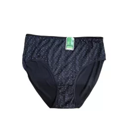   Női 4-5XL-es fekete mintás nagyméretű bambusz bugyi - Timanni - ÚJ
