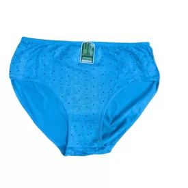   Női 4-5XL-es kék mintás nagyméretű bambusz bugyi - Timanni - ÚJ