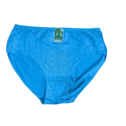 Női 4-5XL-es kék mintás nagyméretű bambusz bugyi - Timanni - ÚJ