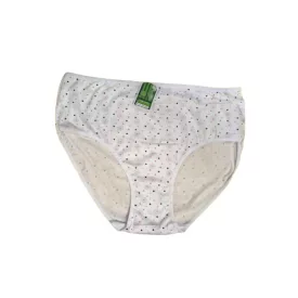   Női 5-6XL-es fehér mintás nagyméretű bambusz bugyi - Timanni - ÚJ