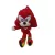 18 cm-es piros plüss figura - Sonic - ÚJ