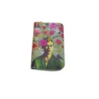 Zöld virágos pénztárca - Frida Kahlo - ÚJ
