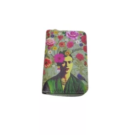 Zöld virágos pénztárca - Frida Kahlo - ÚJ
