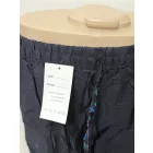 Női 5-6XL-es fekete, alján mintás (lila-rózsaszín-kék) könnyű nyári nadrág - ÚJ