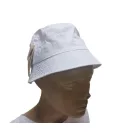 56 cm-es fejre fehér vászon nyári kalap, sapka (unisex) - Northcliff - ÚJ 
