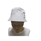 56 cm-es fejre fehér vászon nyári kalap, sapka (unisex) - Northcliff - ÚJ 