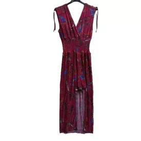   Női XL-XXL-es bordó mintás különleges szabású playsuit - ÚJ