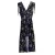 Női XL-XXL-es sötétkék mintás különleges szabású playsuit - ÚJ
