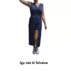 Női XL-XXL-es sötétkék mintás különleges szabású playsuit - ÚJ