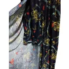 Női XL-XXL-es sötétkék mintás különleges szabású playsuit - ÚJ